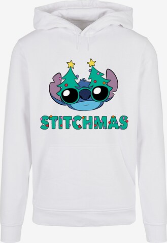 ABSOLUTE CULT Sweatshirt 'Lilo And Stitch - Stitchmas Glasses' in Wit: voorkant