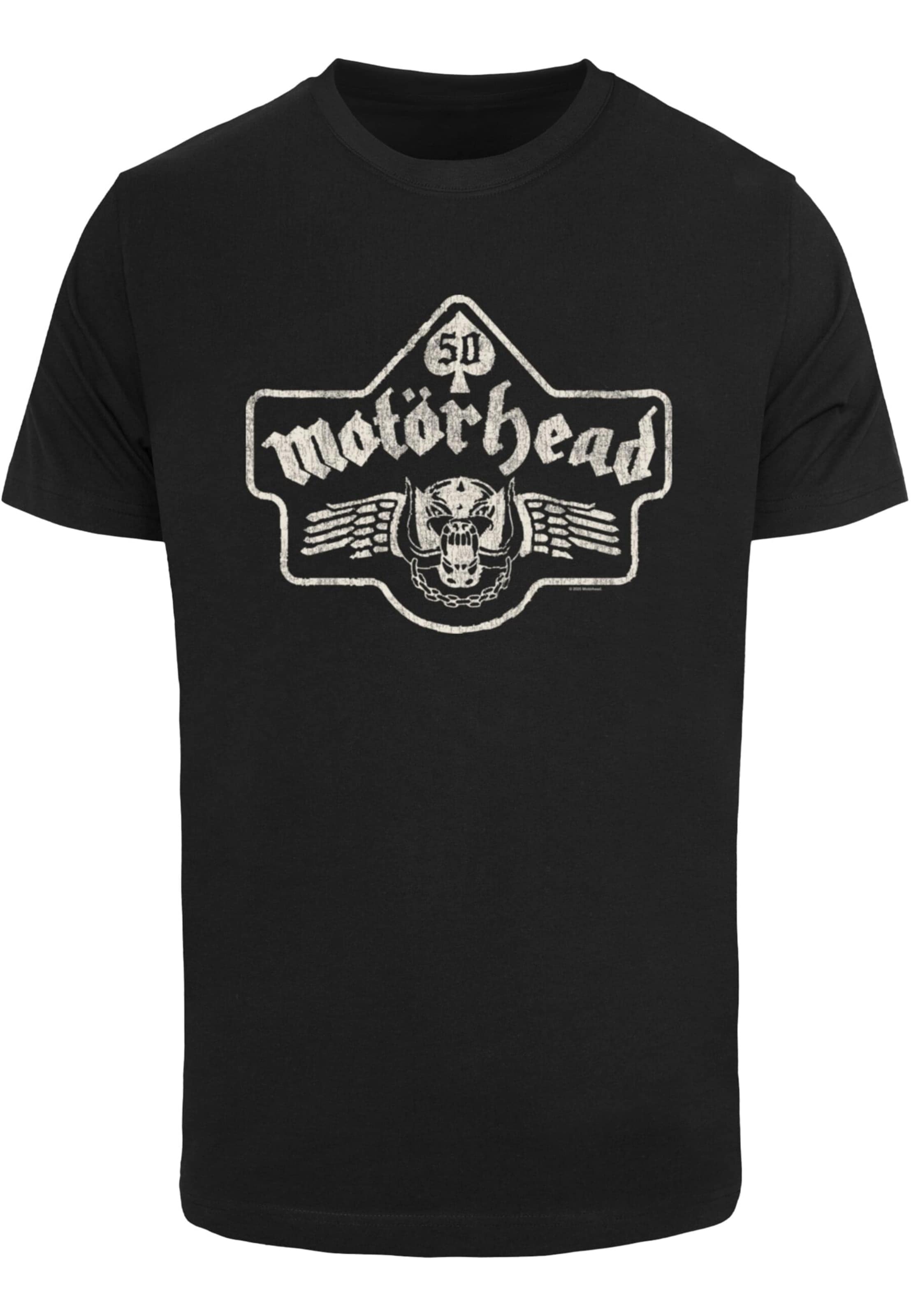 Merchcode Shirt 'Motorhead - 50th Ace Wings' in Black: front