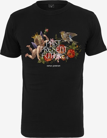 Mister Tee Shirt 'Past Present Future' in Zwart: voorkant