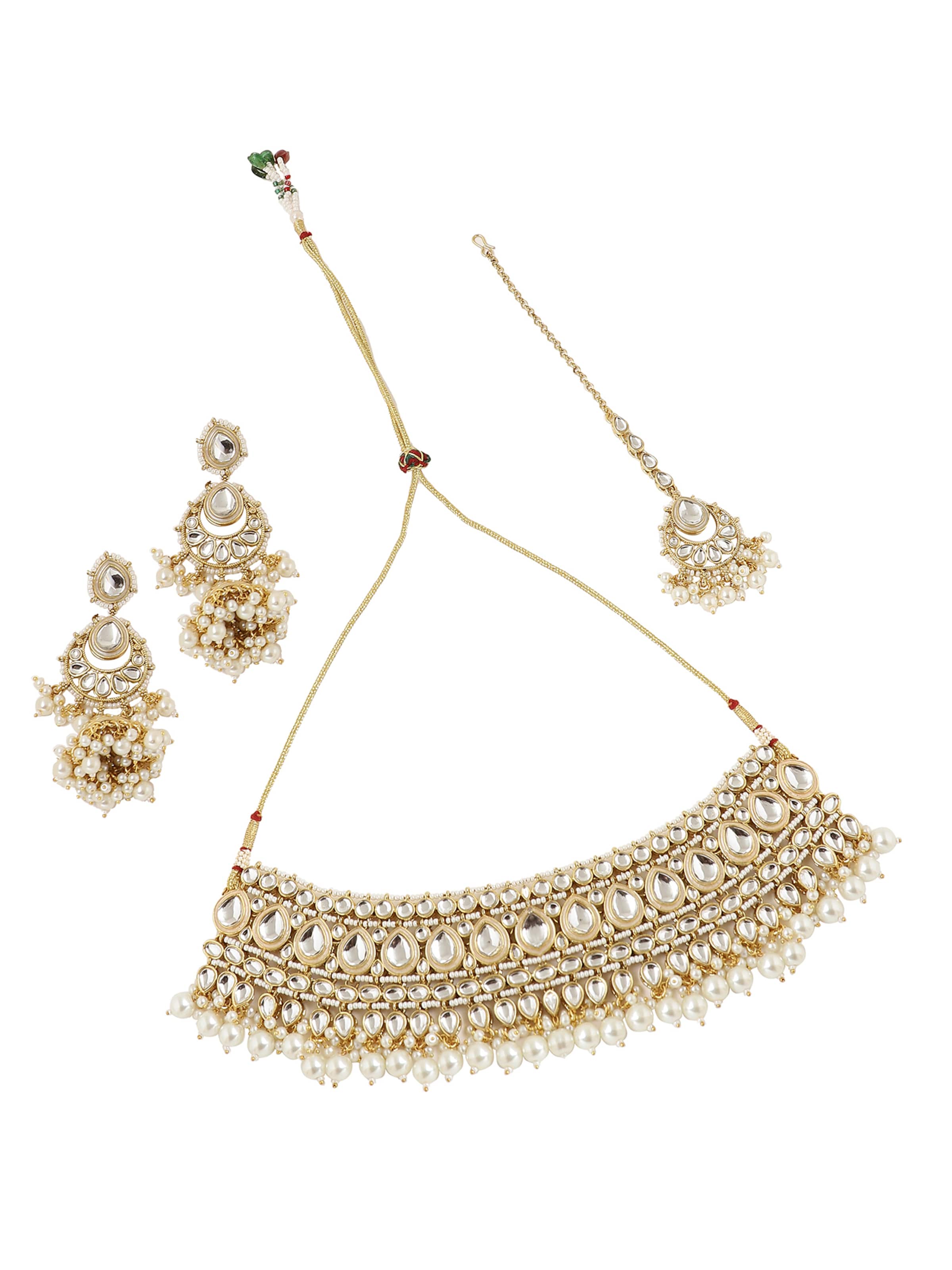 SOHI Sieraden set 'Beeti' in Goud: voorkant