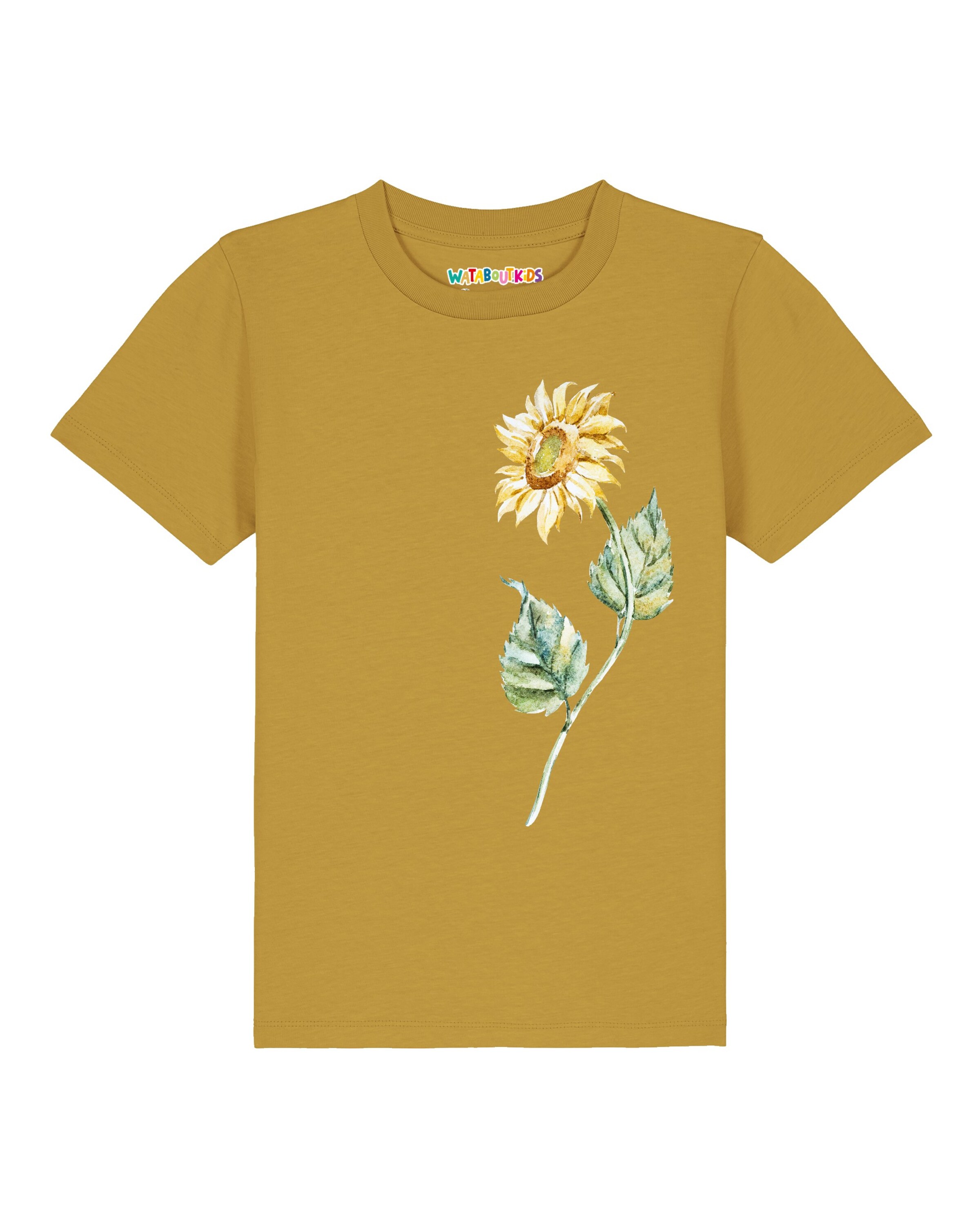 watabout.kids Shirt 'Sonnenblume' in Yellow: front