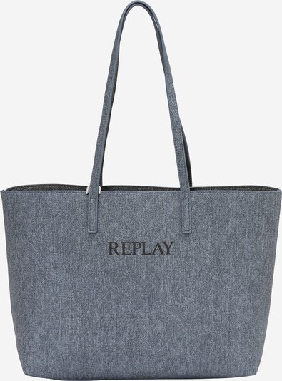 REPLAY Shopper i blue denim / grey denim / sort, Produktvisning