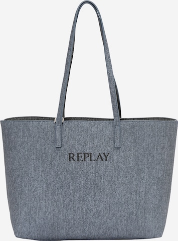 REPLAY Torba shopper w kolorze niebieski: przód