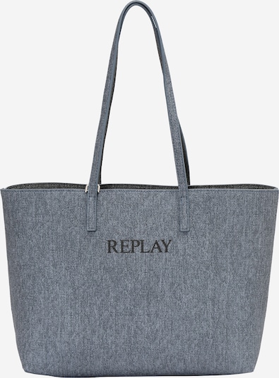 REPLAY Shopper in blue denim / grey denim / schwarz, Produktansicht