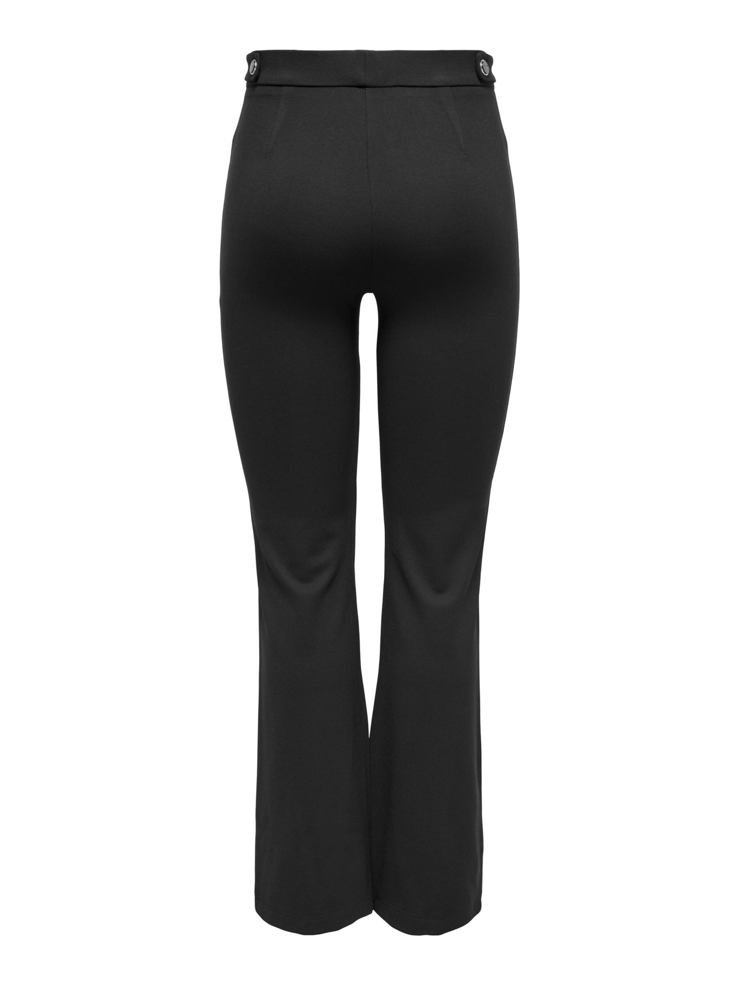 ONLY - Bootcut Pantalón de pinzas en negro