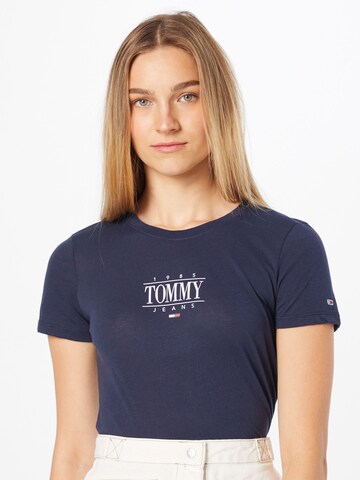 T-shirt Tommy Jeans en bleu : devant