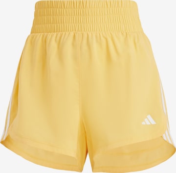 ADIDAS PERFORMANCE Workout Pants 'Pacer' in Yellow: front