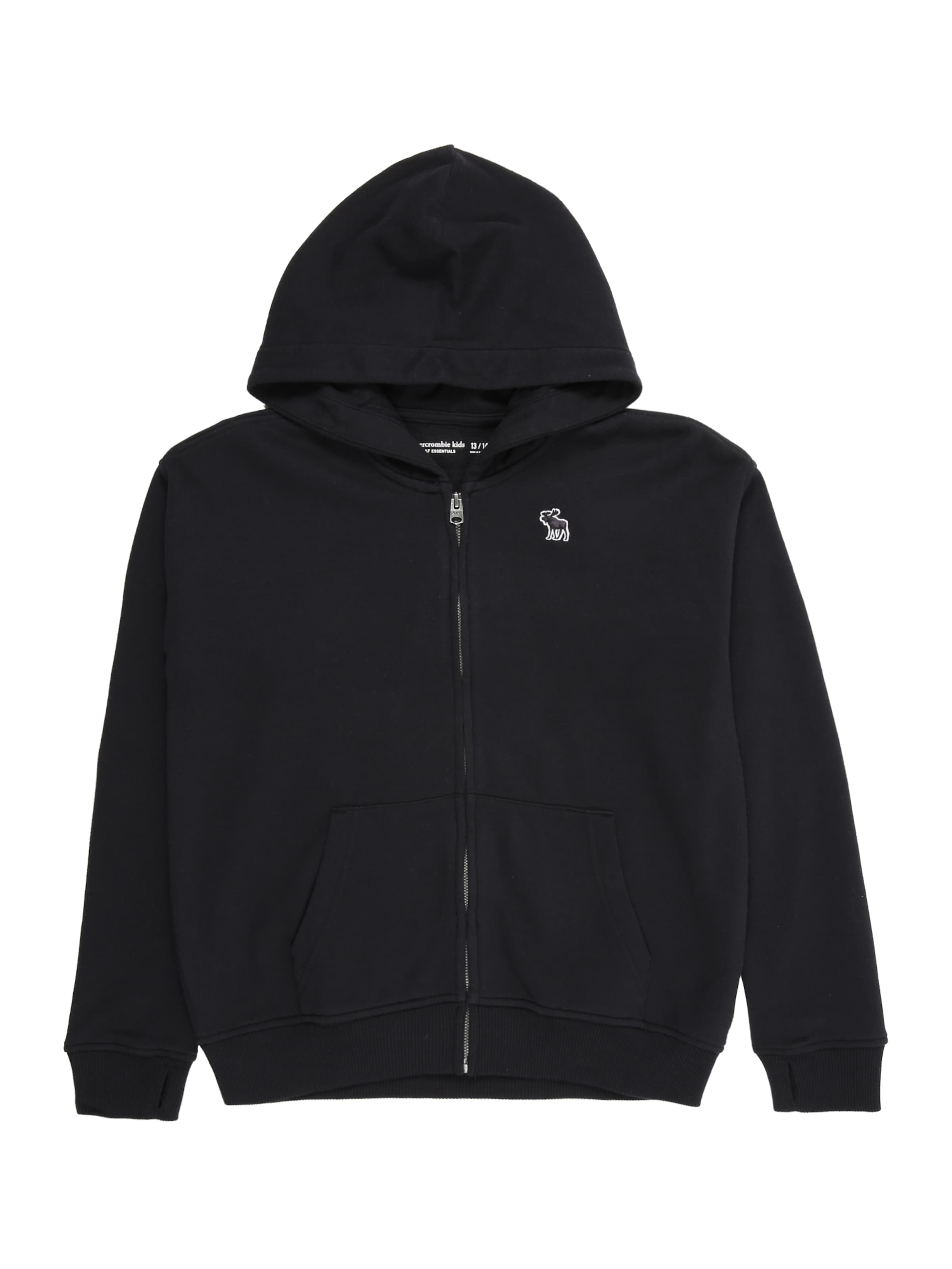 Abercrombie & Fitch Zip-Up Hoodie 'Essentials' in Grey: front