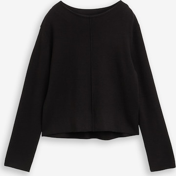 TOM TAILOR Sweater in Black: front