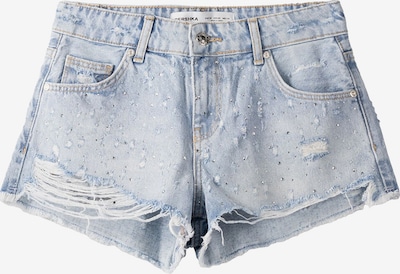 Bershka Shorts in hellblau / silber, Produktansicht
