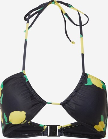 BeckSöndergaard Triangle Bikini Top in Black: front