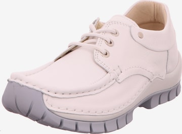 Wolky Lace-Up Shoes in White: front