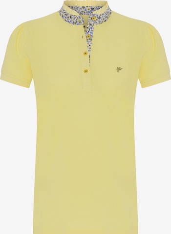 DENIM CULTURE Tričko 'Pam' – žlutá: přední strana