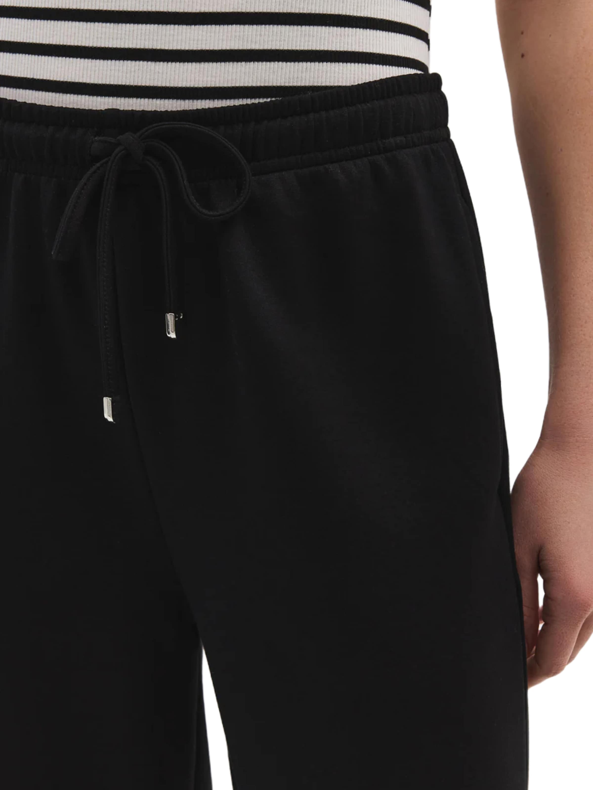 No Matter What Wide Leg Hose in Schwarz