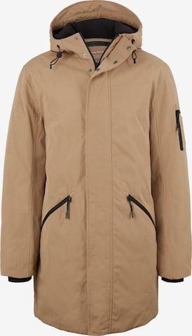 TOM TAILOR DENIM Between-Seasons Parka in Beige: front