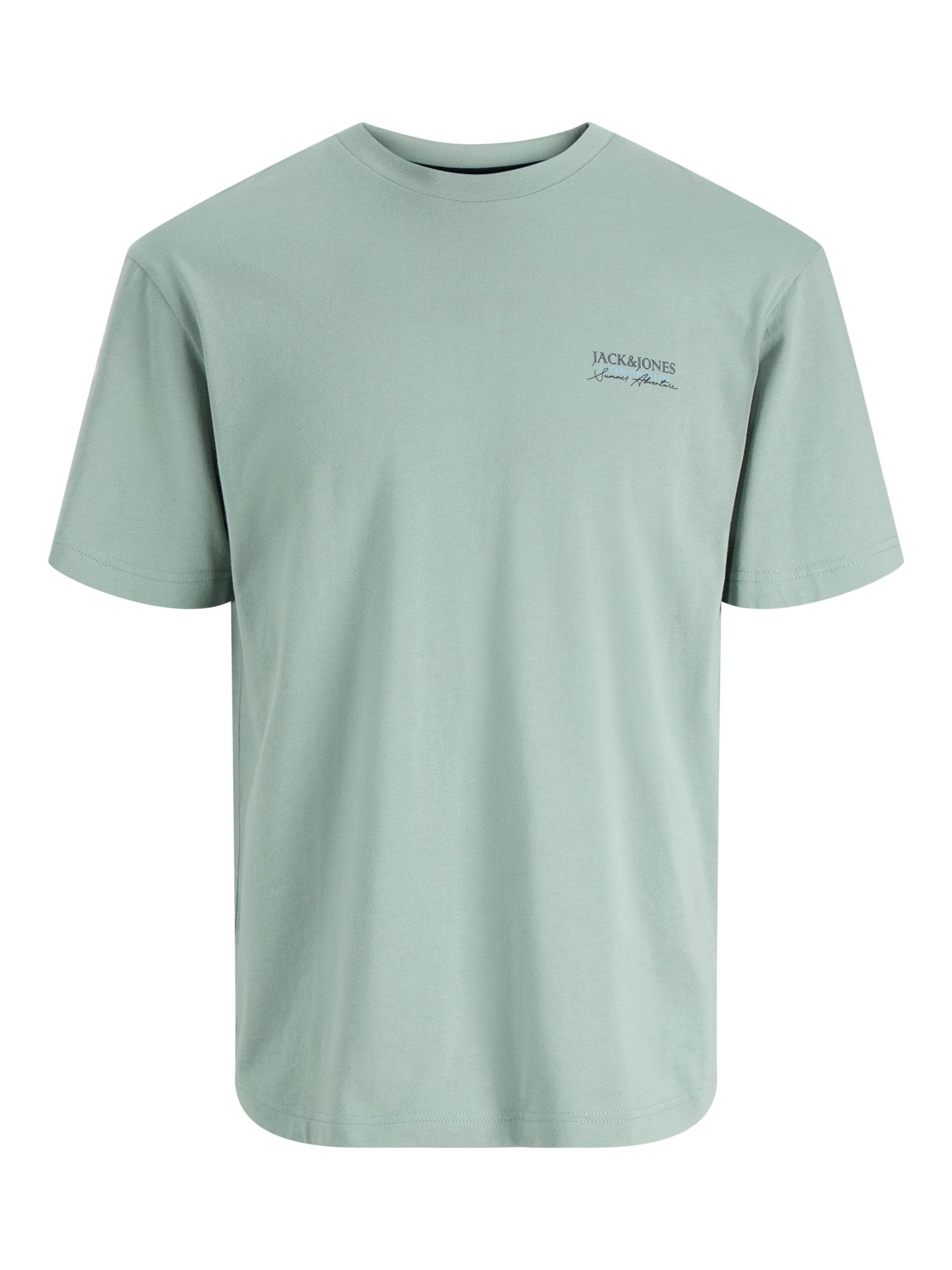 JACK & JONES T-Shirt 'JJSummer Vibes' en marine / bleu ciel / vert pastel, Vue avec produit