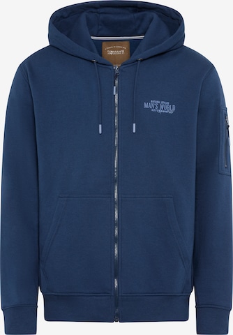 Man's World Sweatjacke in Blau: Vorderseite