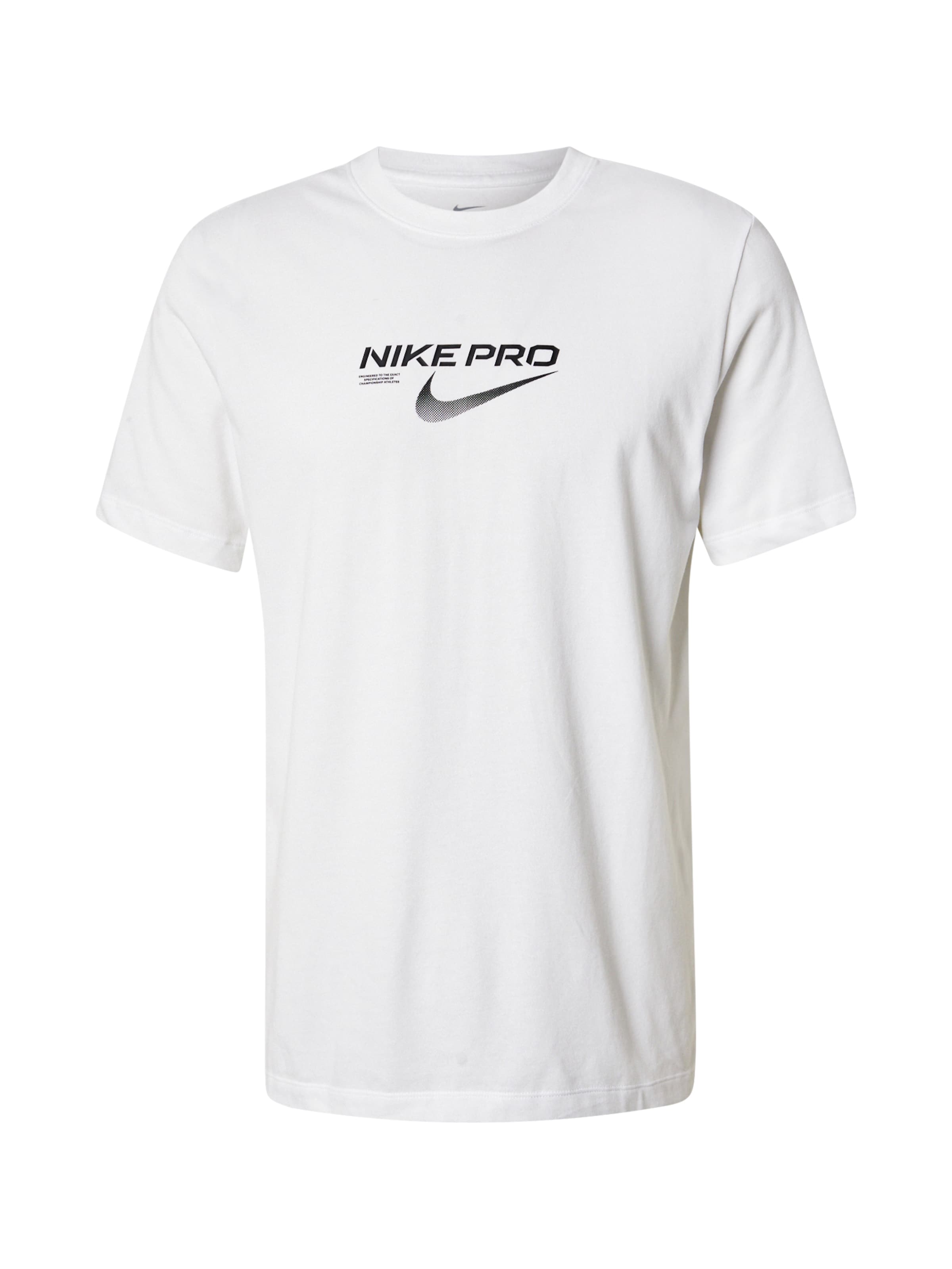 Tricou funcțional 'Pro' de la NIKE pe alb: față