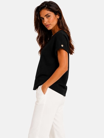 REGINA FASHION Blouse 'Blouse with button' in Zwart
