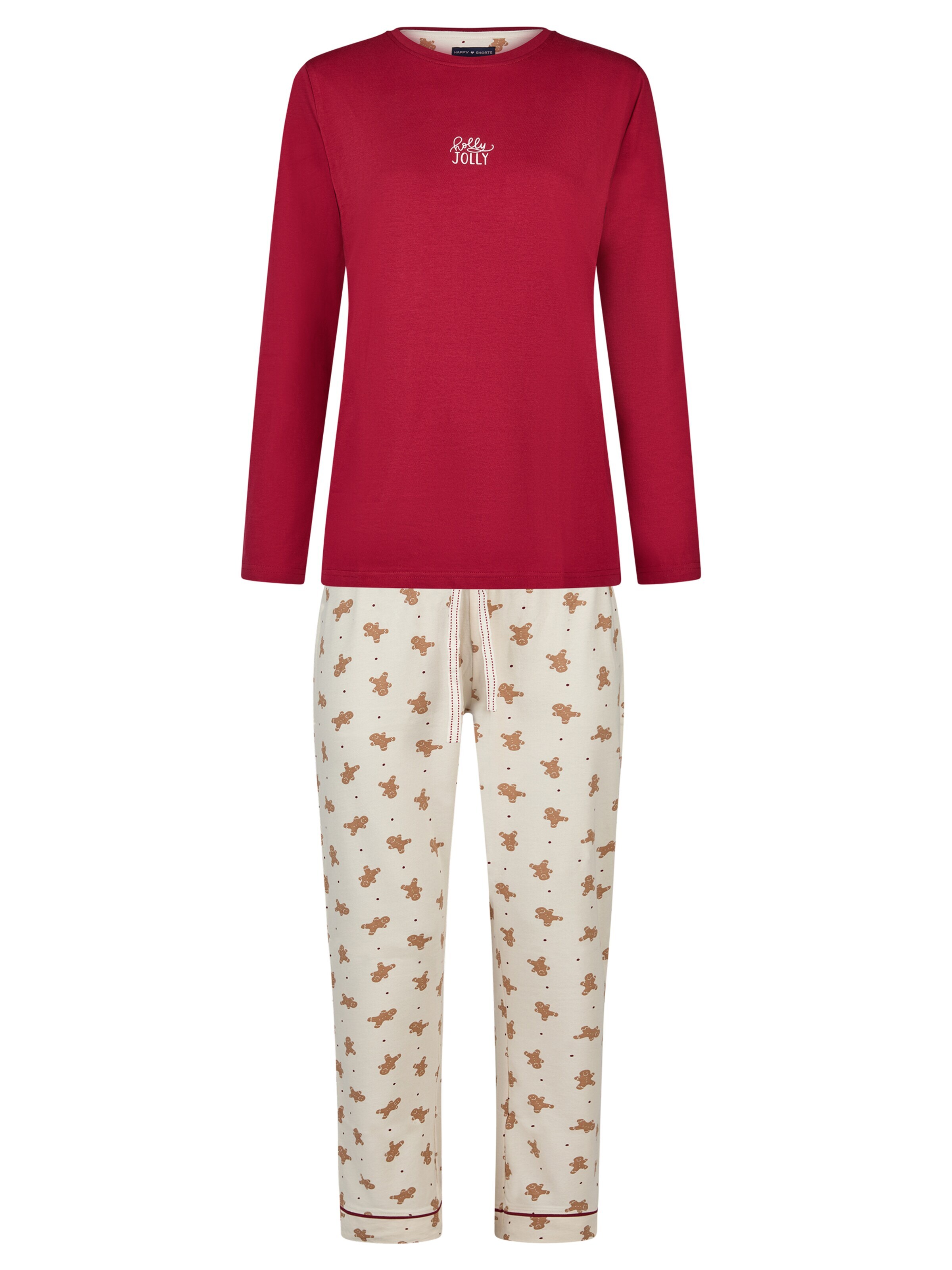 Happy Shorts Pyjama 'Christmas Giftbox' in Rood: voorkant
