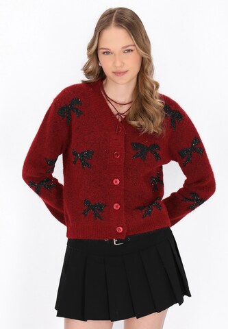 Cardigan MYMO en rouge : devant