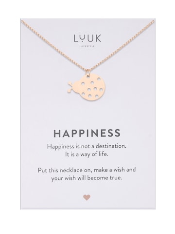 LUUK LIFESTYLE Necklace 'LUUK LIFESTYLE Halskette "Marienkäfer"' in Gold: front