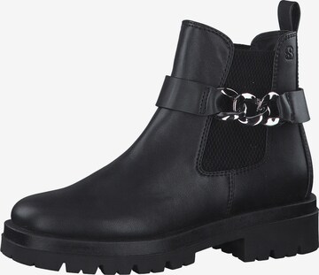 Boots chelsea di s.Oliver in nero: frontale