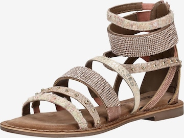 Sandales à lanières LAZAMANI en rose : devant