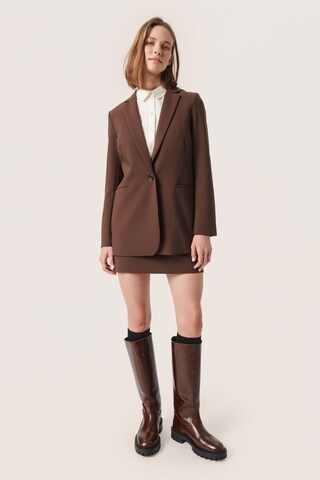 SOAKED IN LUXURY Blazer 'Corinne' in Brown