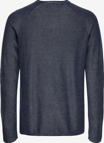 Only & Sons Regular fit Sweater 'Dextor' in Blue