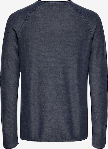 Only & Sons Regular Fit Pullover 'Dextor' in Blau