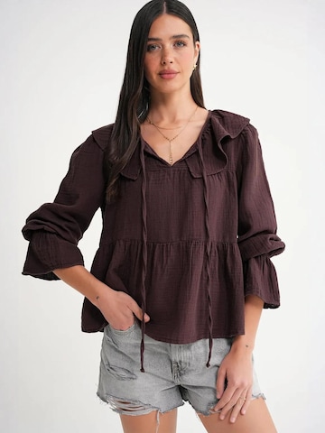 Camicia da donna di MixRay in marrone