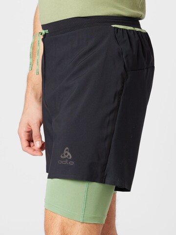 ODLO Regular Workout Pants 'X-Alp Trail 6 Inch' in Black