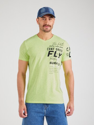 CAMP DAVID Shirt in Geel: voorkant