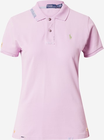 T-shirt Polo Ralph Lauren en violet : devant