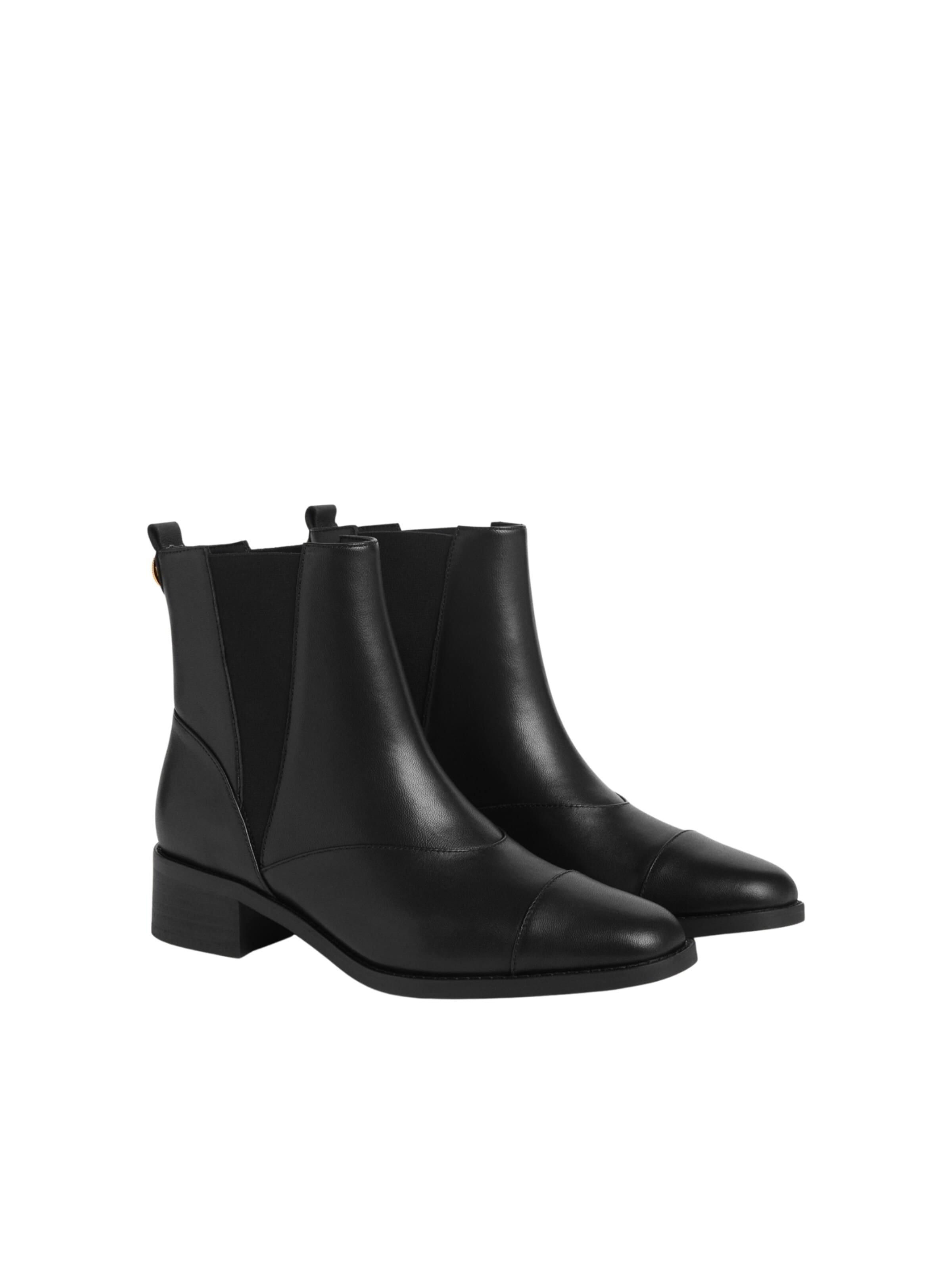 Coccinelle Ankle boots 'Nikla Smooth' in Black: front