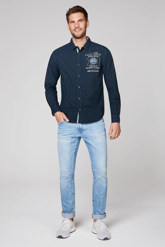 CAMP DAVID Regular Fit Hemd in Blau