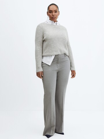MANGO Regular Pleated Pants 'Emma' in Grey: front
