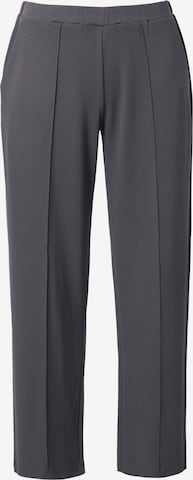 pilka Ulla Popken Standartinis Kelnės su kantu: priekis