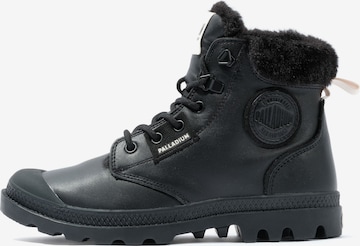 Palladium Šněrovací kozačky 'Pampa' – černá: přední strana