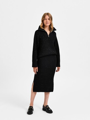Jupe 'Annalisa' SELECTED FEMME en noir