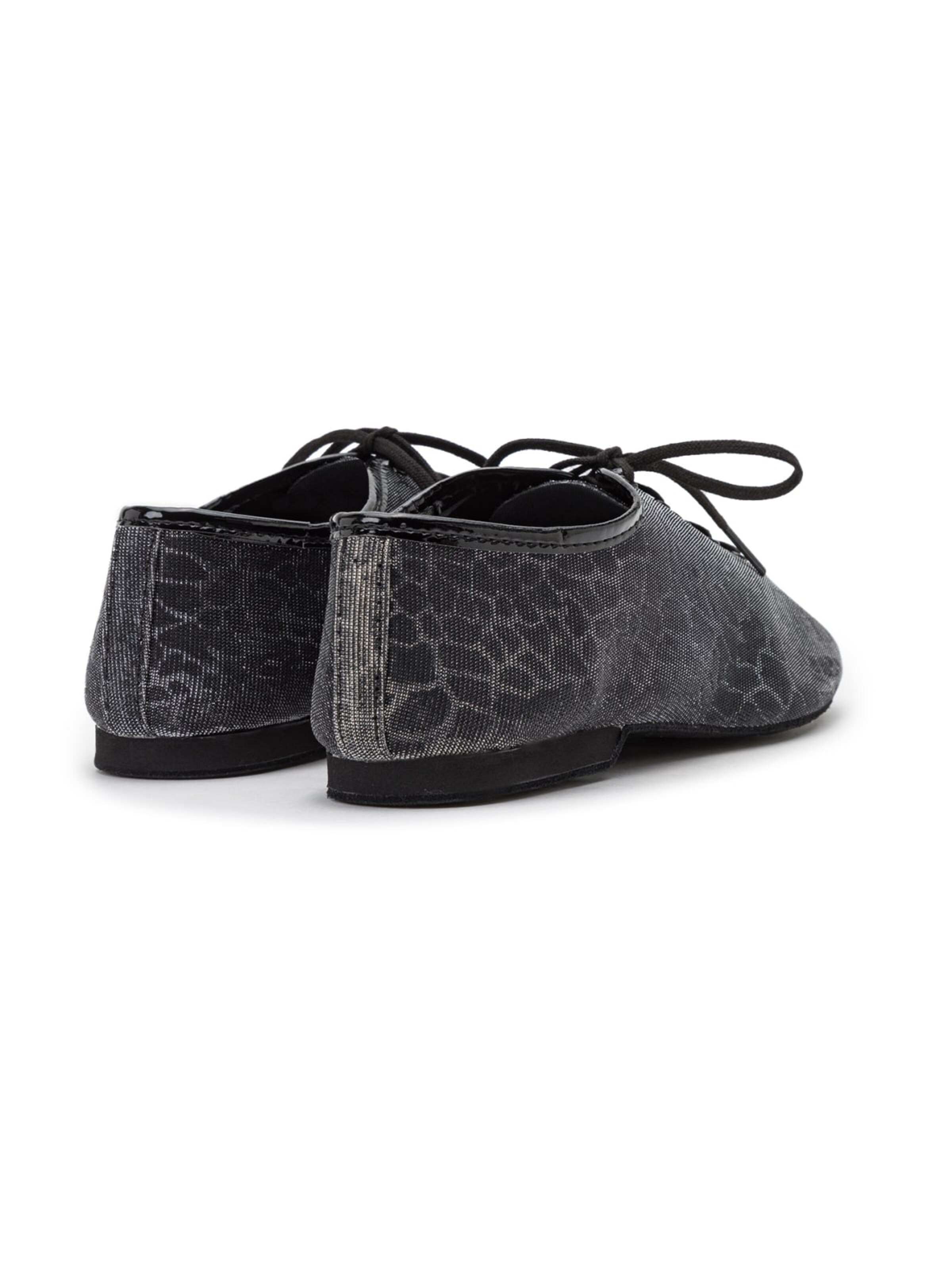 Dancing Queens Lace-Up Shoes 'Flow Tanzschuhe & Schwarz Glitter' in Silver