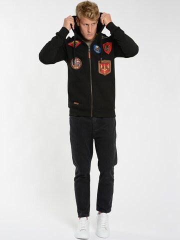 TOP GUN Sweatvest 'TGD1707' in Zwart