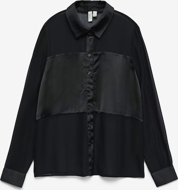 VERO MODABluza 'VMHALLIE' - crna boja: prednji dio