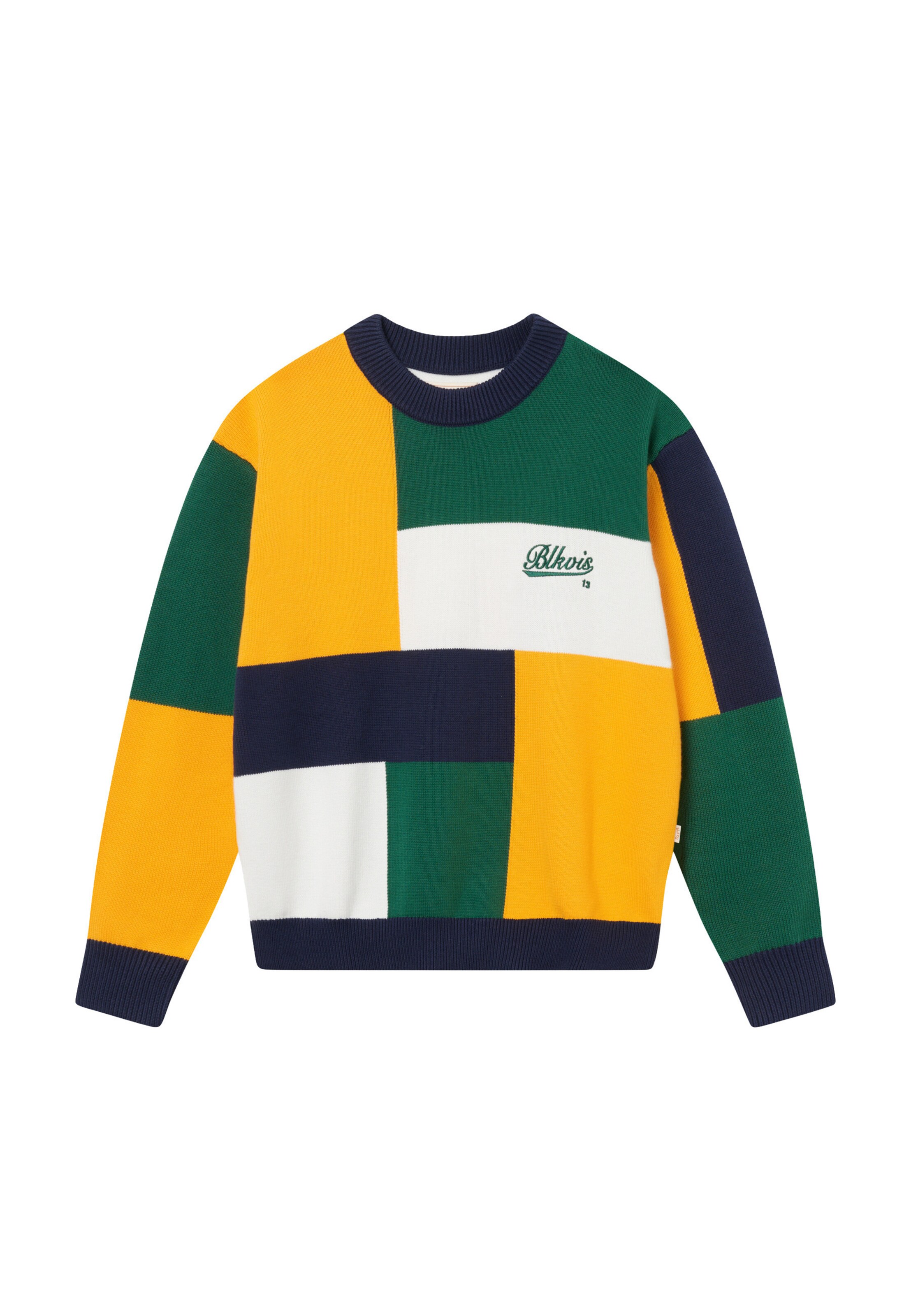 Pullover 'Patchwork' di BLKVIS in blu: frontale