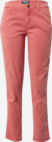BONOBOSlimfit Chino hlače - crvena boja: prednji dio