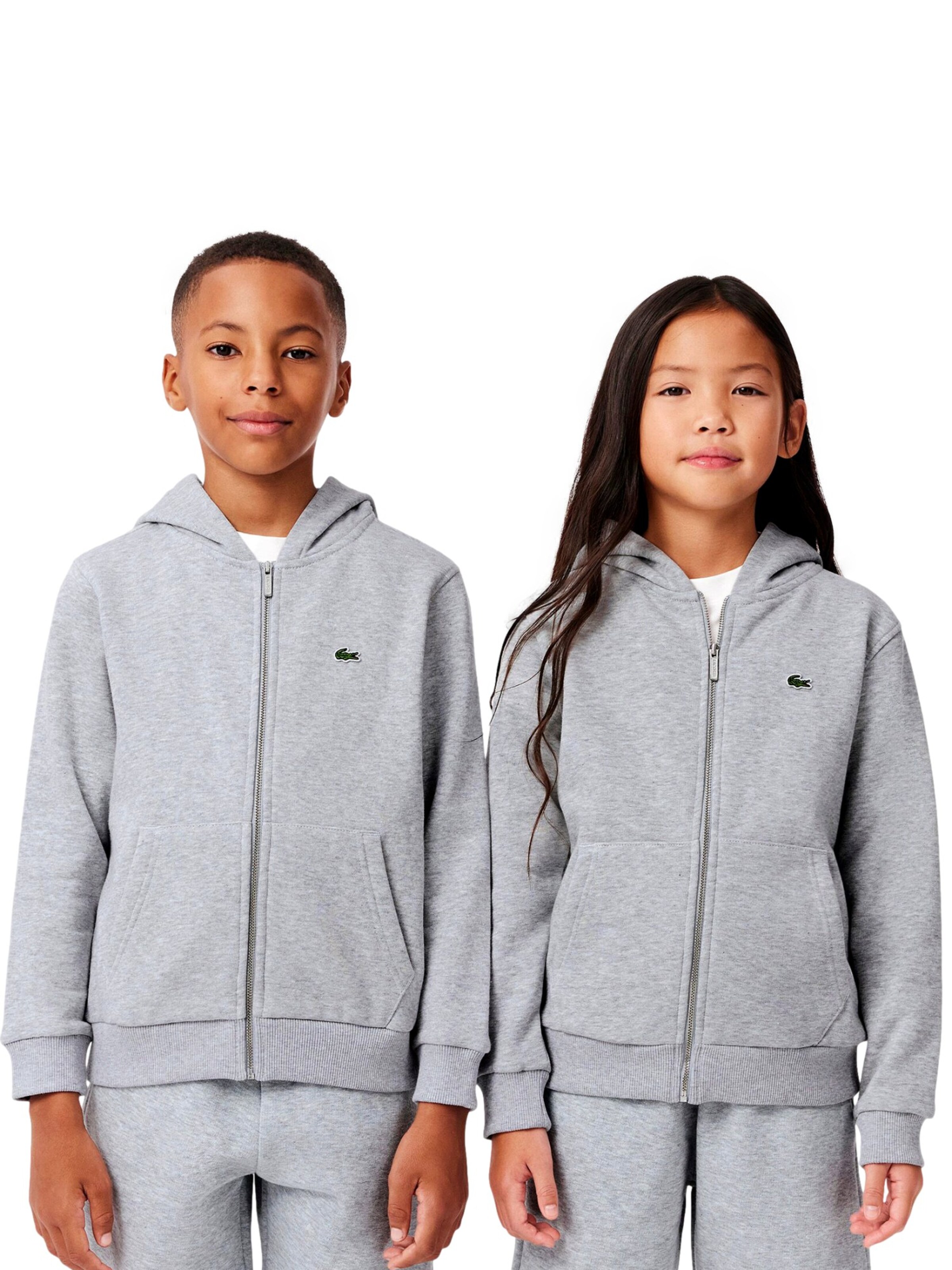 LACOSTE Sweatvest in Grijs: voorkant