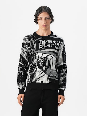 Pull-over 'Worldwide Commuter' HUF en noir : devant