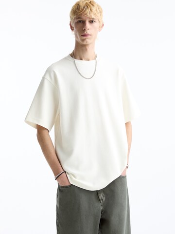 T-Shirt Pull&Bear en blanc : devant