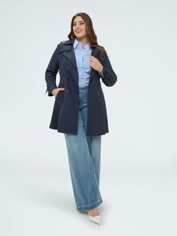 Fiorella Rubino Wintermantel in Blauw
